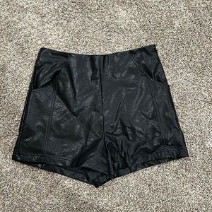 Faux Leather Shorts